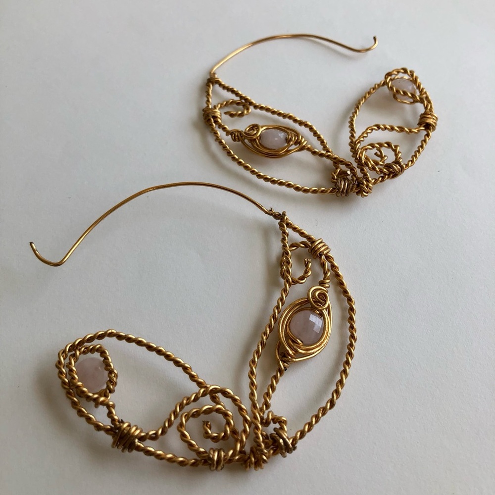 Moon Moth Hoop Earrings